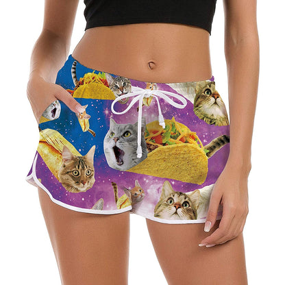 Taco Cat Grappige Board Shorts voor Dames