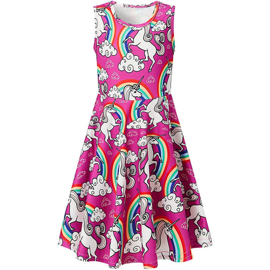 Einhorn Regenbogen Lustiges Mädchen Kleid