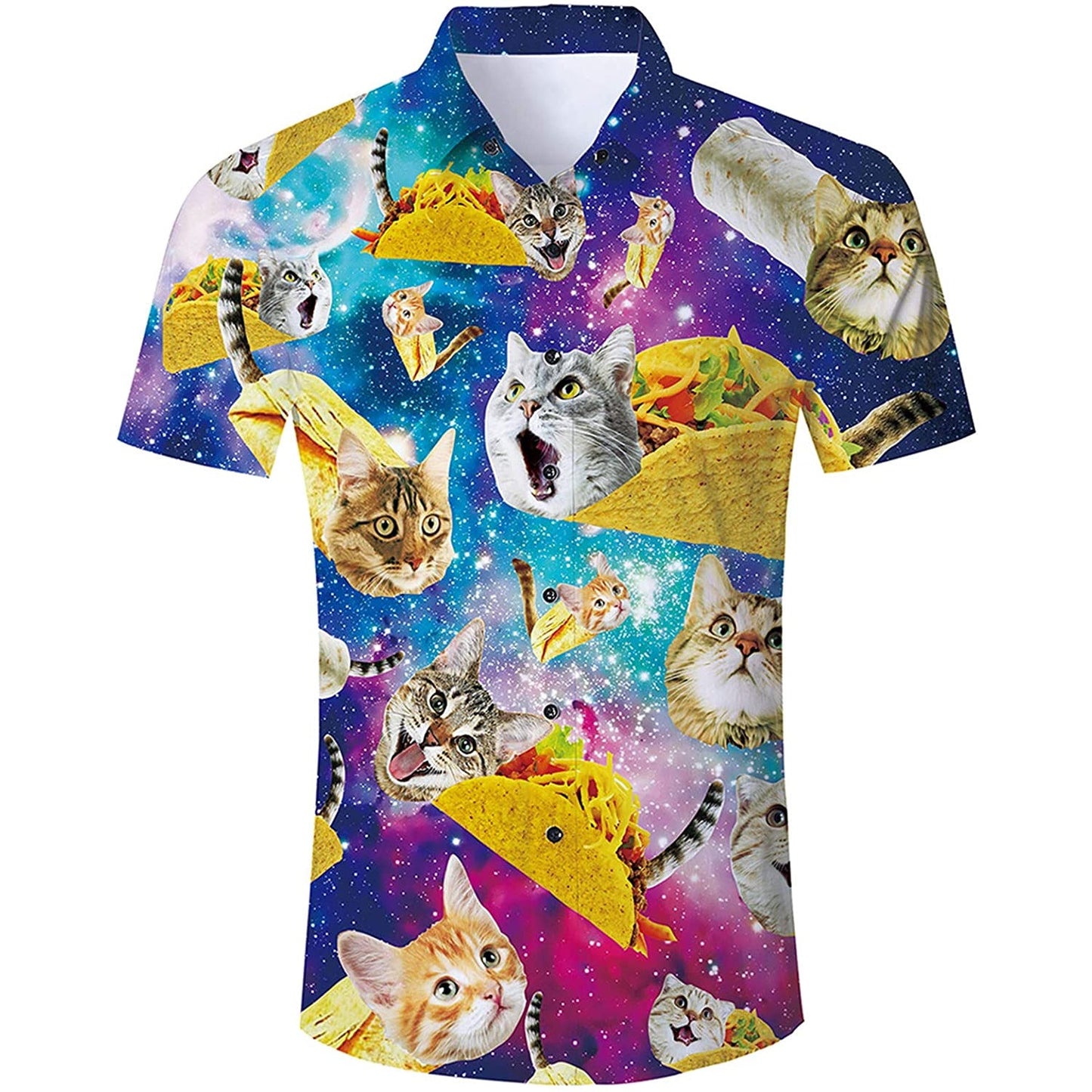 Ruimte Taco Kat Grappig Hawaiiaans Shirt