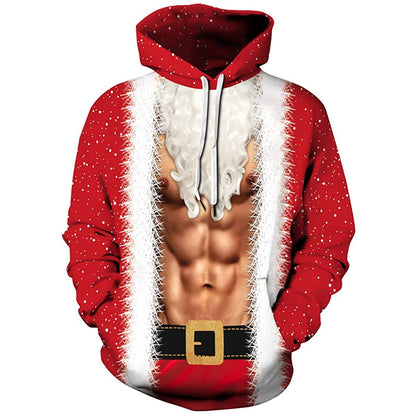 Bart Muskel Weihnachten Lustiger Hoodie