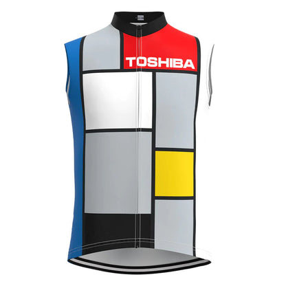 Toshiba Colorblock Retro MTB-Fahrradweste