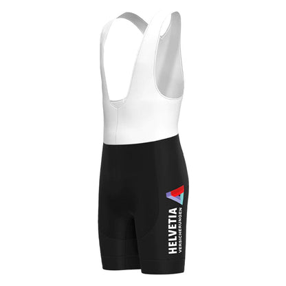 Helvetia La Suisse Schwarze Vintage-Radsport-Trägershorts