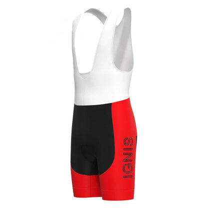 Ignis Schwarz Rot Vintage Radsport Trägerhose 