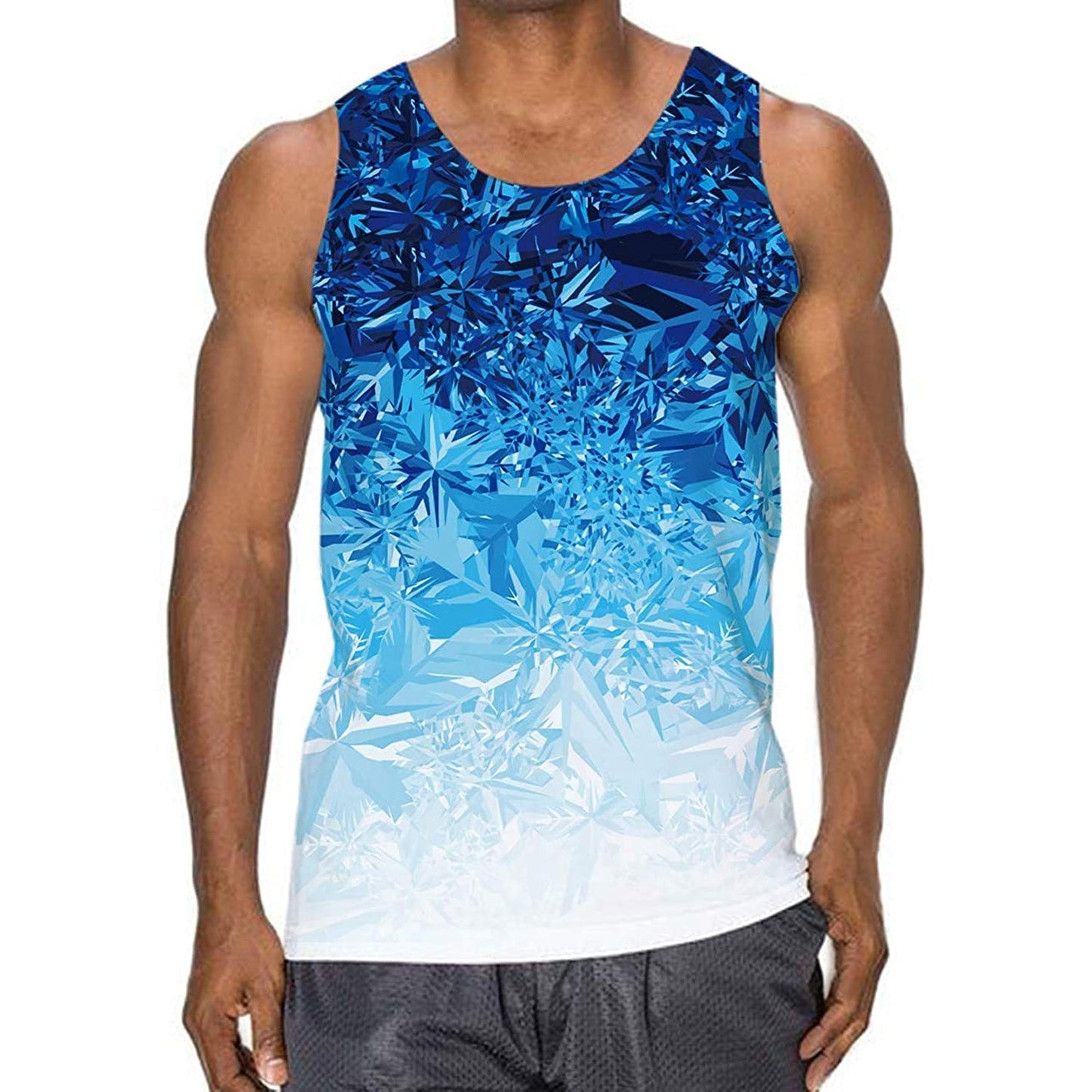 Blauwe sneeuwvlok grappige tanktop