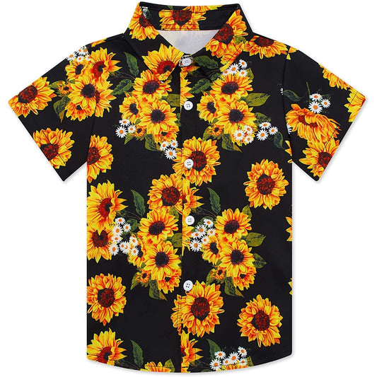 Sonnenblumen Lustiges Kleinkind Hawaiihemd