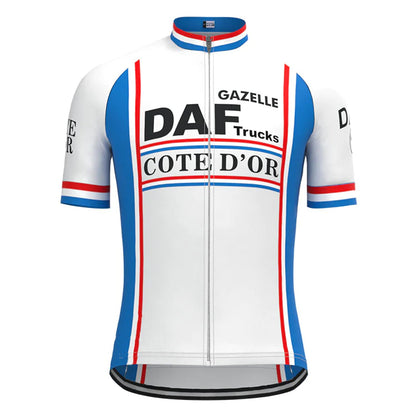 DAF Trucks Wit Vintage Korte Mouw Fietsshirt Top