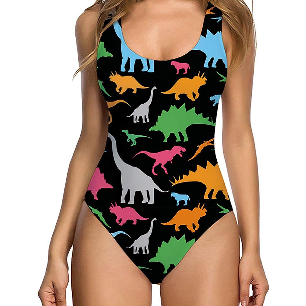 Three Piece Pizza Funny One Piece Bathing Suit – Forest Coral