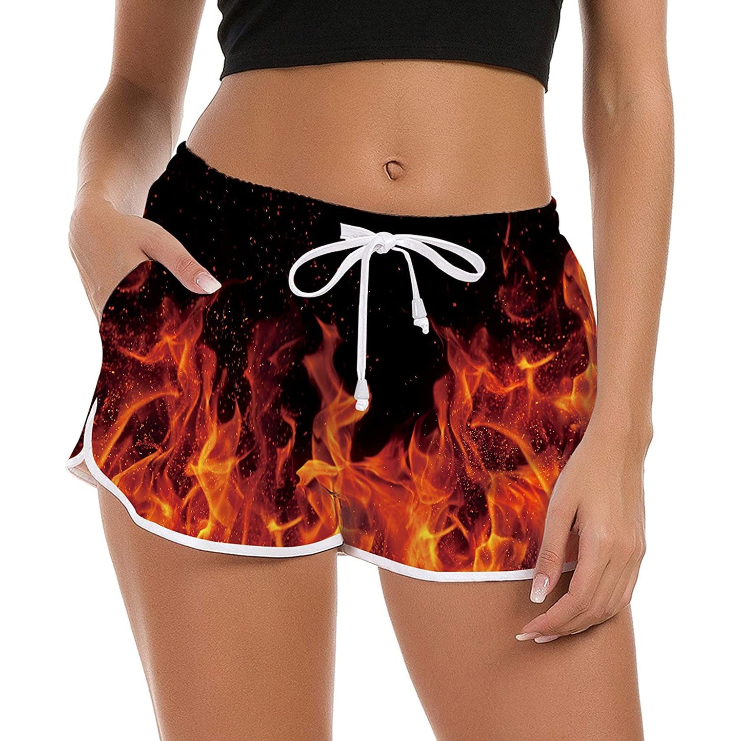 Flame Funny Board Shorts voor dames