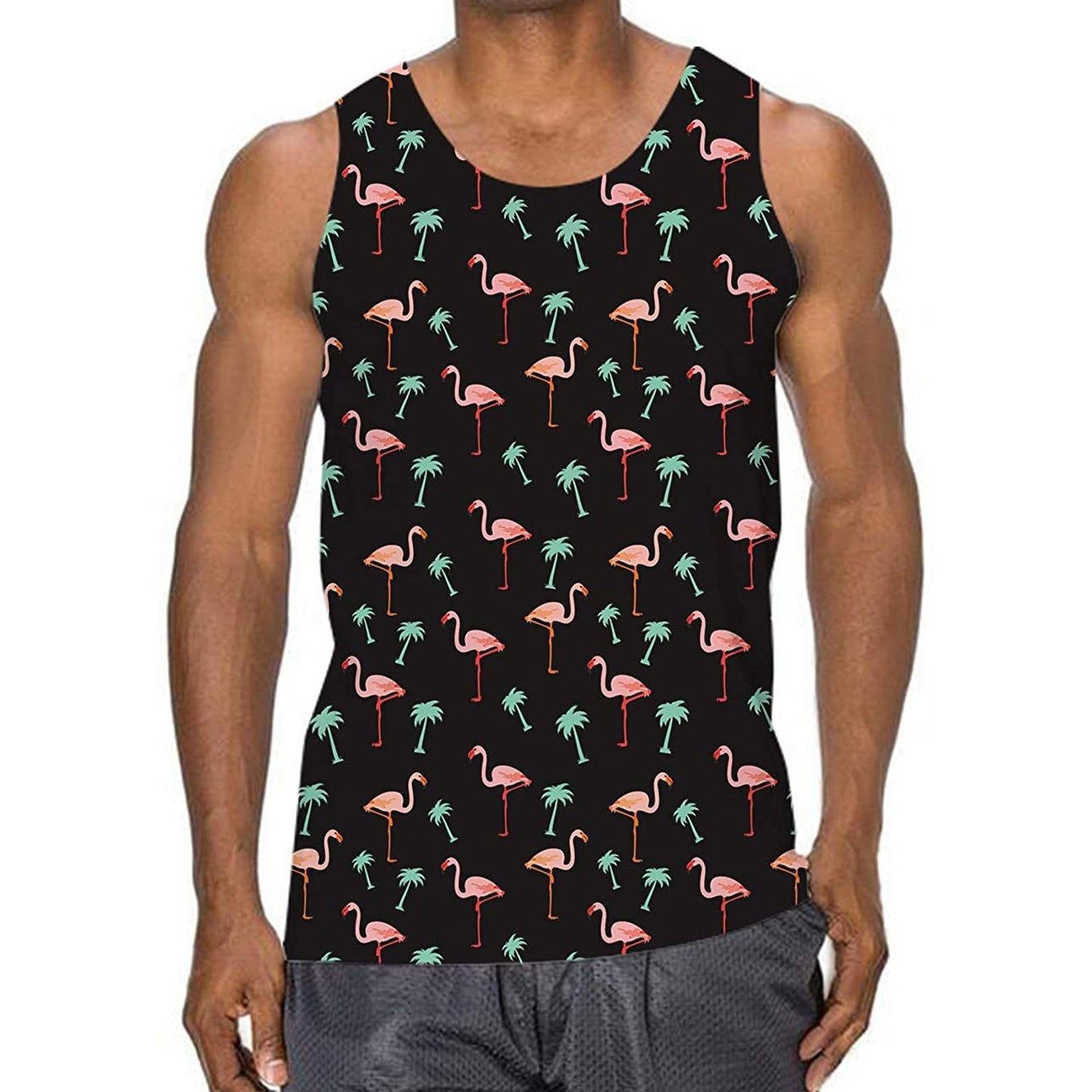 Palmboom Flamingo Grappig Tanktopje