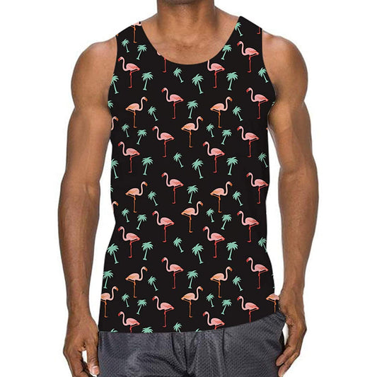 Lustiges Flamingo-Palmen-Tanktop