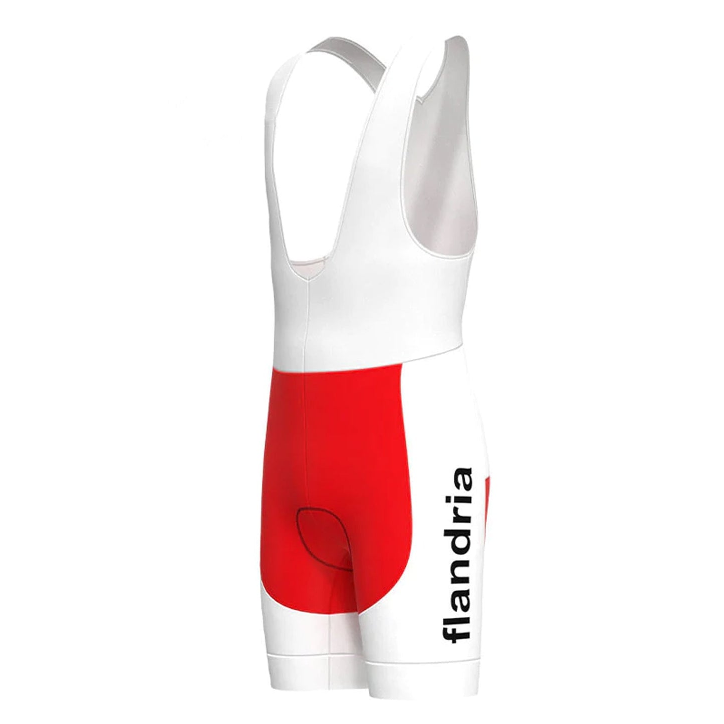 Shimano Flandria Vintage-Radsport-Trägershorts, Rot