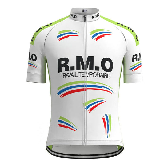 RMO Wit Vintage Korte Mouw Fietsshirt Top