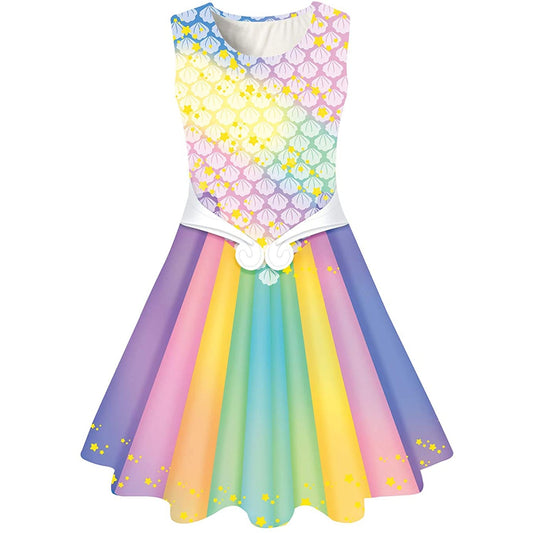 Regenbogen Lustiges Mädchenkleid