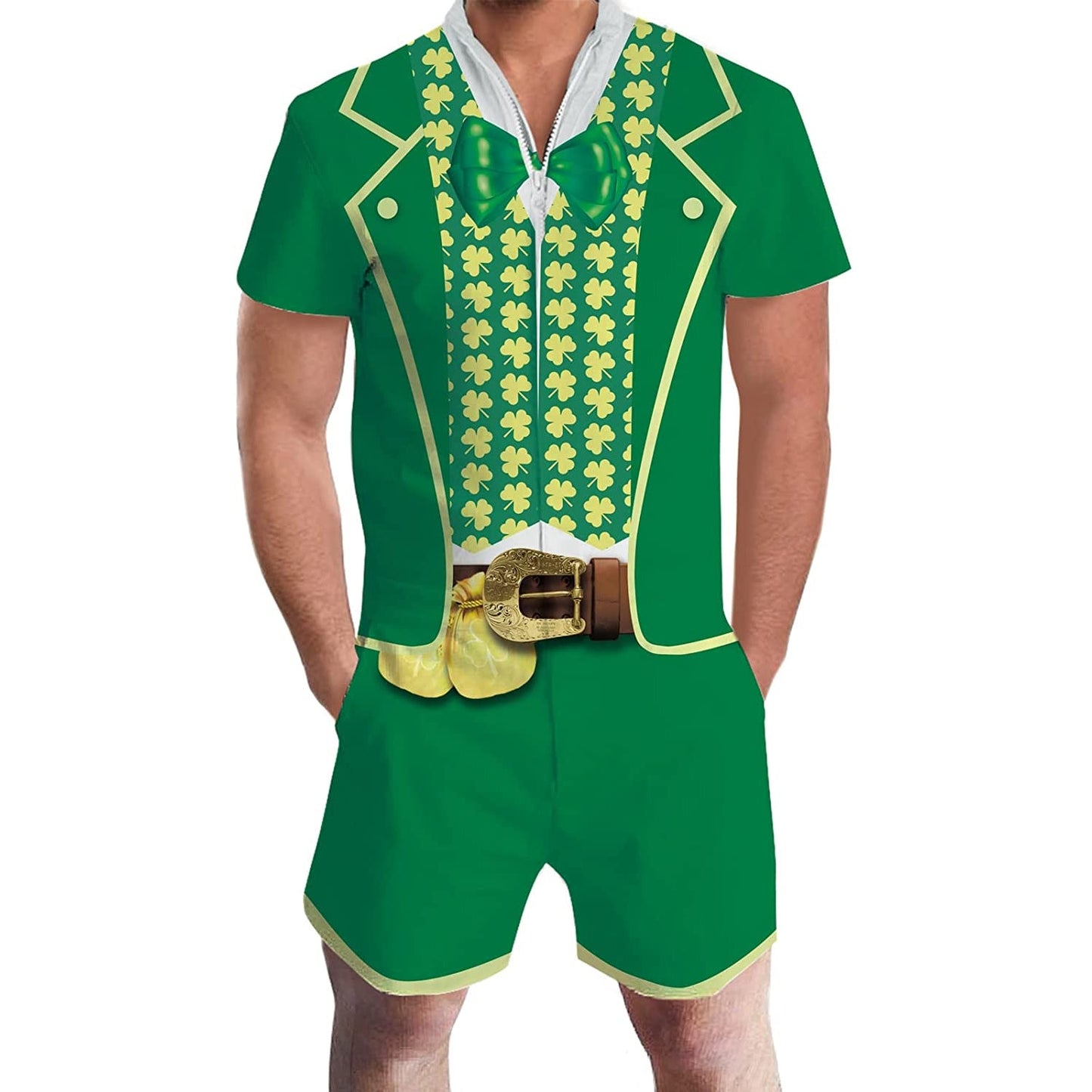 St. Patrick's Day Klaver Riem Mannelijke Romper