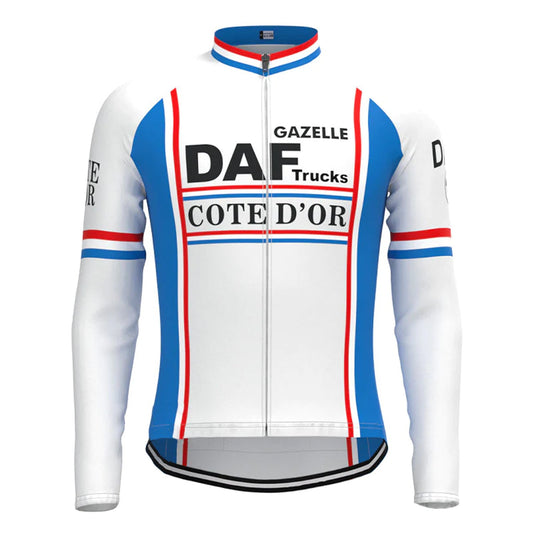 DAF Trucks Wit Vintage Lange Mouw Fietsshirt Top