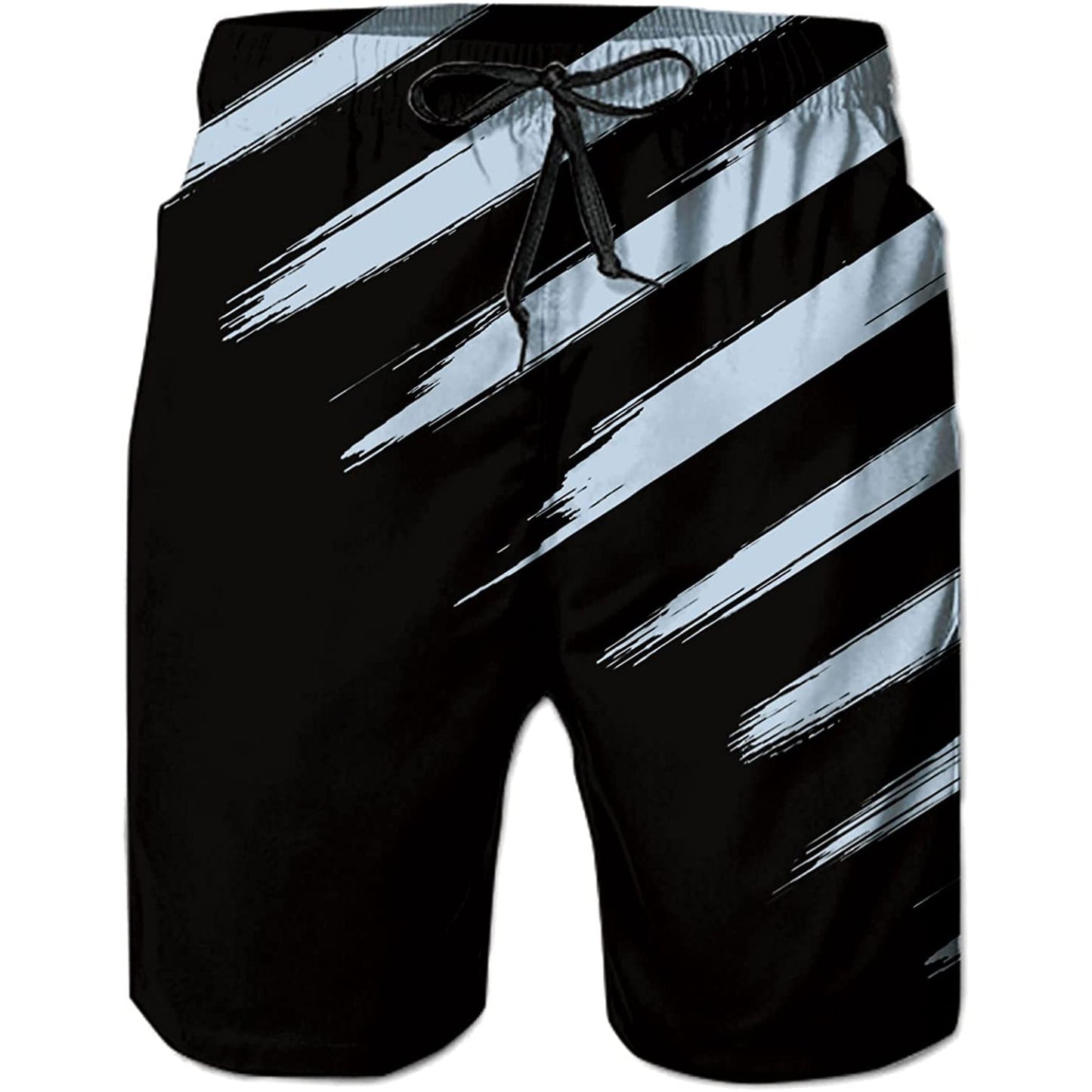 Brush Black Funny Swim Trunks