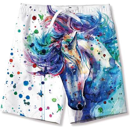 Splash Paint Horse Lustige Jungen Badehose