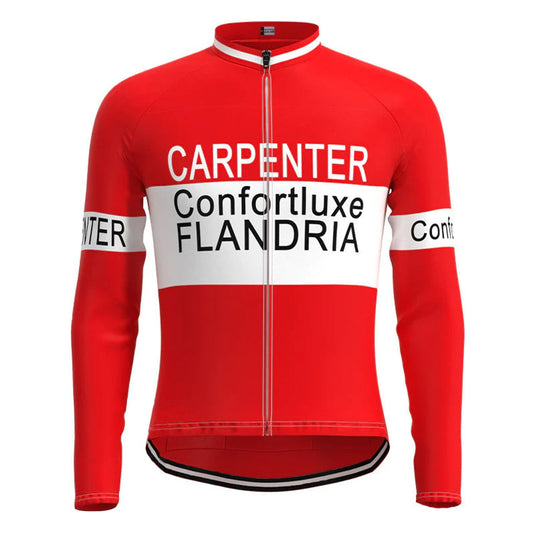 Carpenter Confortluxe Flandria Rood Lange Mouw Vintage Fietsshirt Top