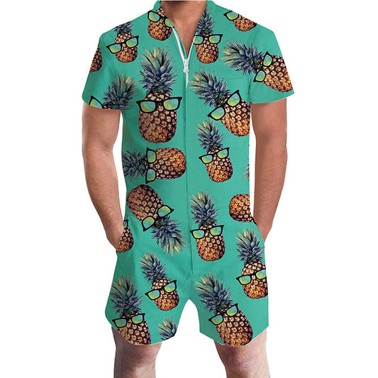 Groene bril ananas mannelijke romper