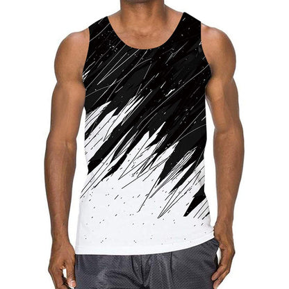 Lustiges Tank Top in Schwarz und Weiß