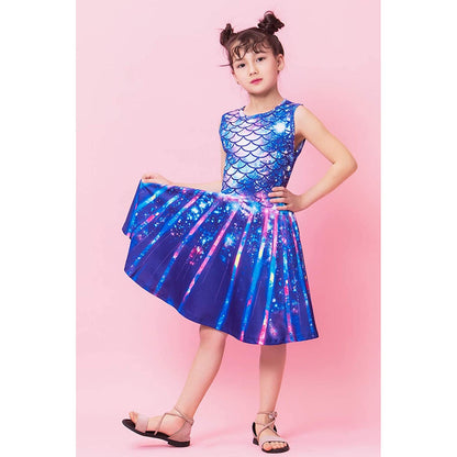 Colorful Mermaid Funny Girl Dress