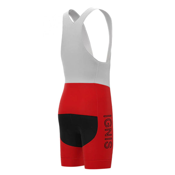 Ignis Black Red Vintage Cycling Bib Shorts