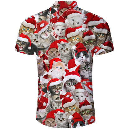 Kat Kerstmis Grappig Hawaiiaans Shirt