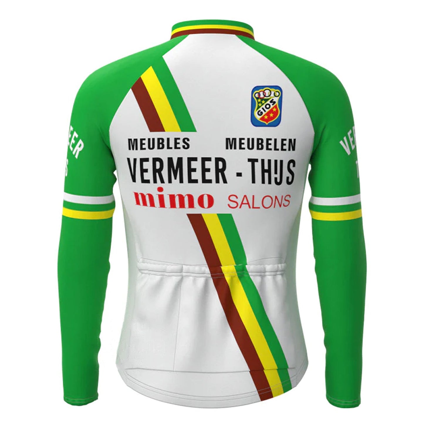 Vermeer Thijs Groene Vintage fietsshirt met lange mouwen