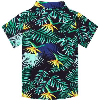 Groen palmblad grappig peuter Hawaiiaans shirt