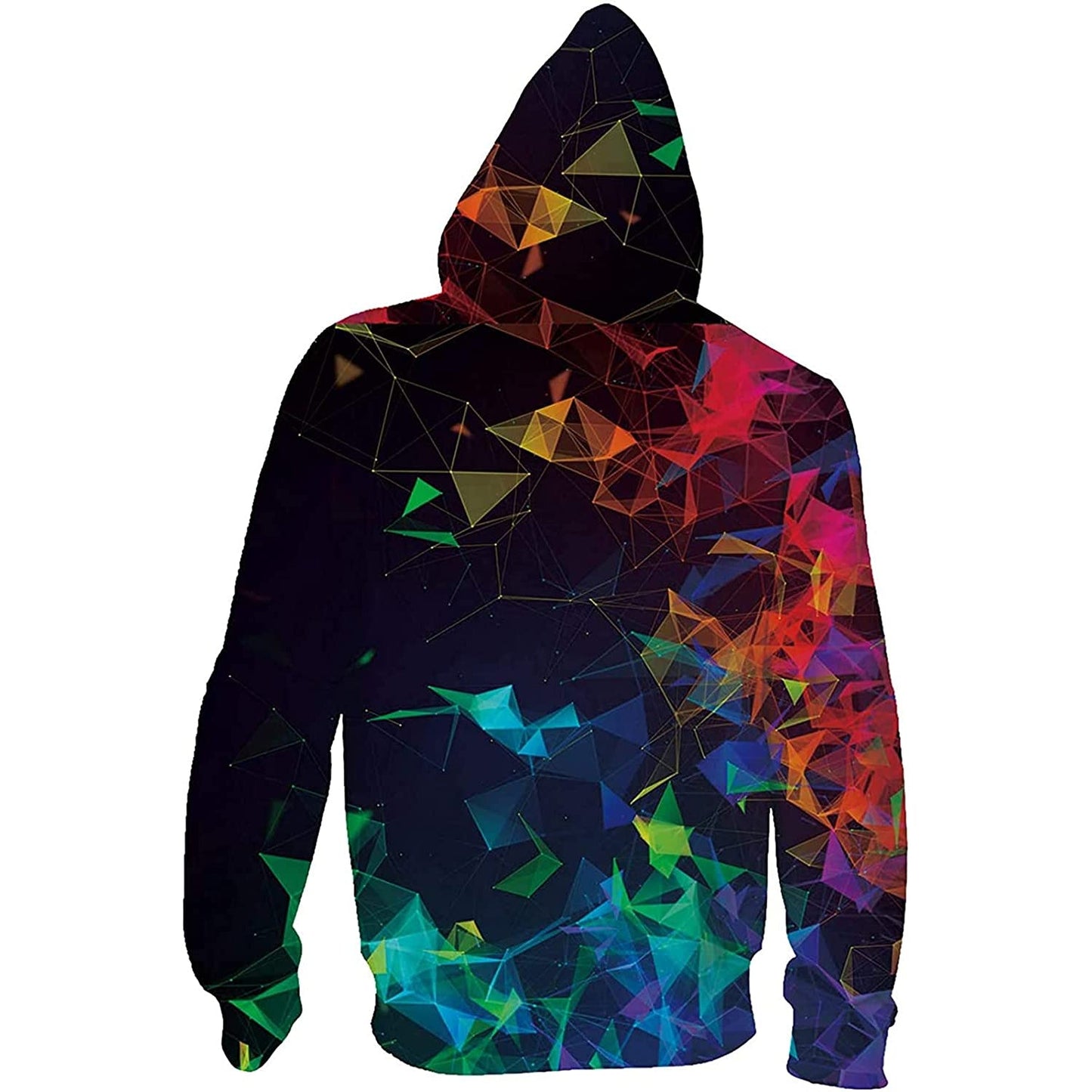 Kleurrijke diamanten hoodie met rits