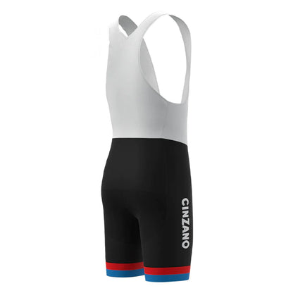 CINZANO Schwarze Vintage-Radsport-Trägershorts 