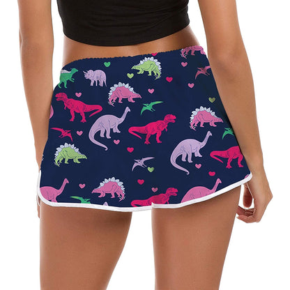 Dinosaurus grappige boardshorts voor dames