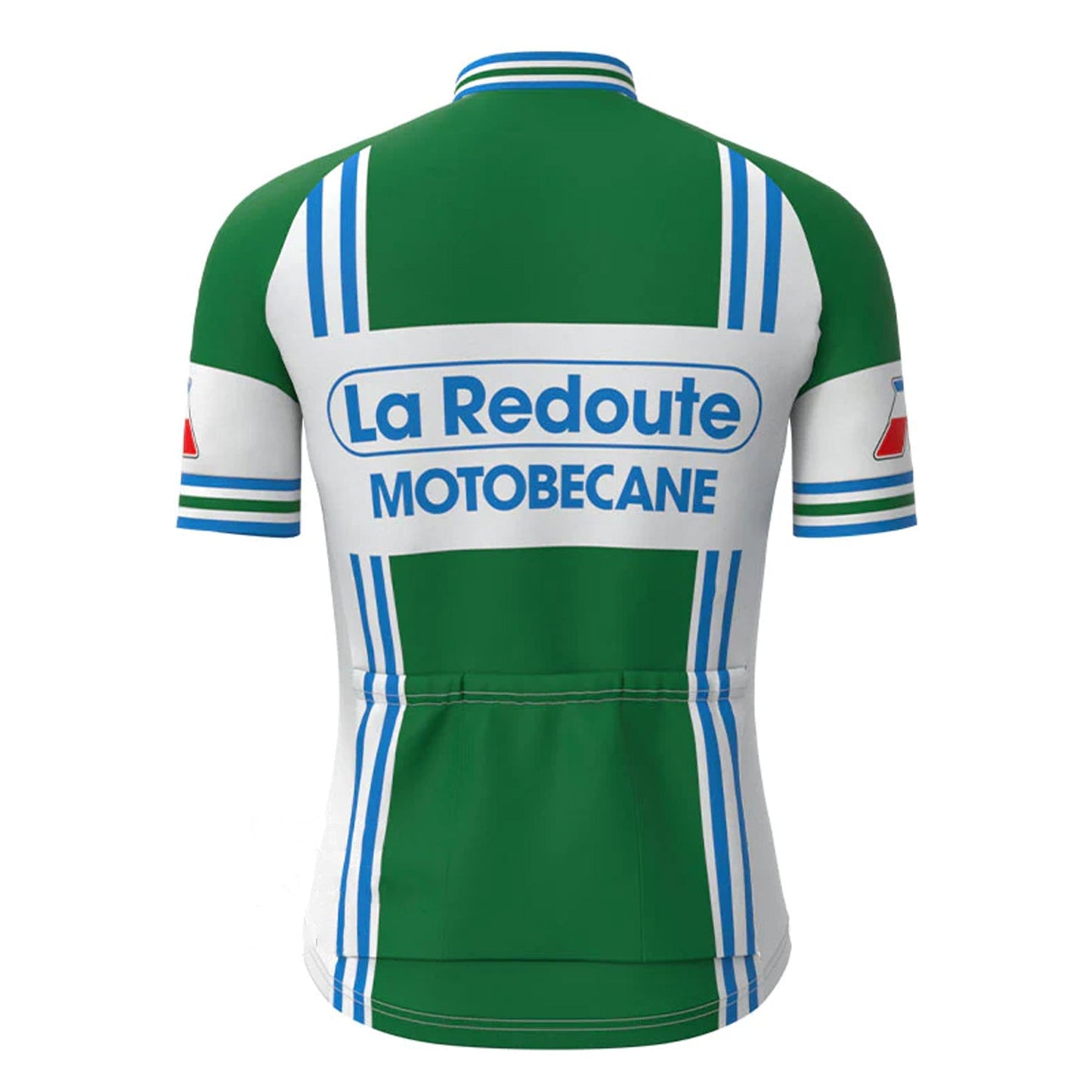 La Redoute groene vintage fietsshirt met korte mouwen