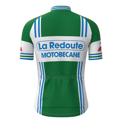 La Redoute groene vintage fietsshirt met korte mouwen