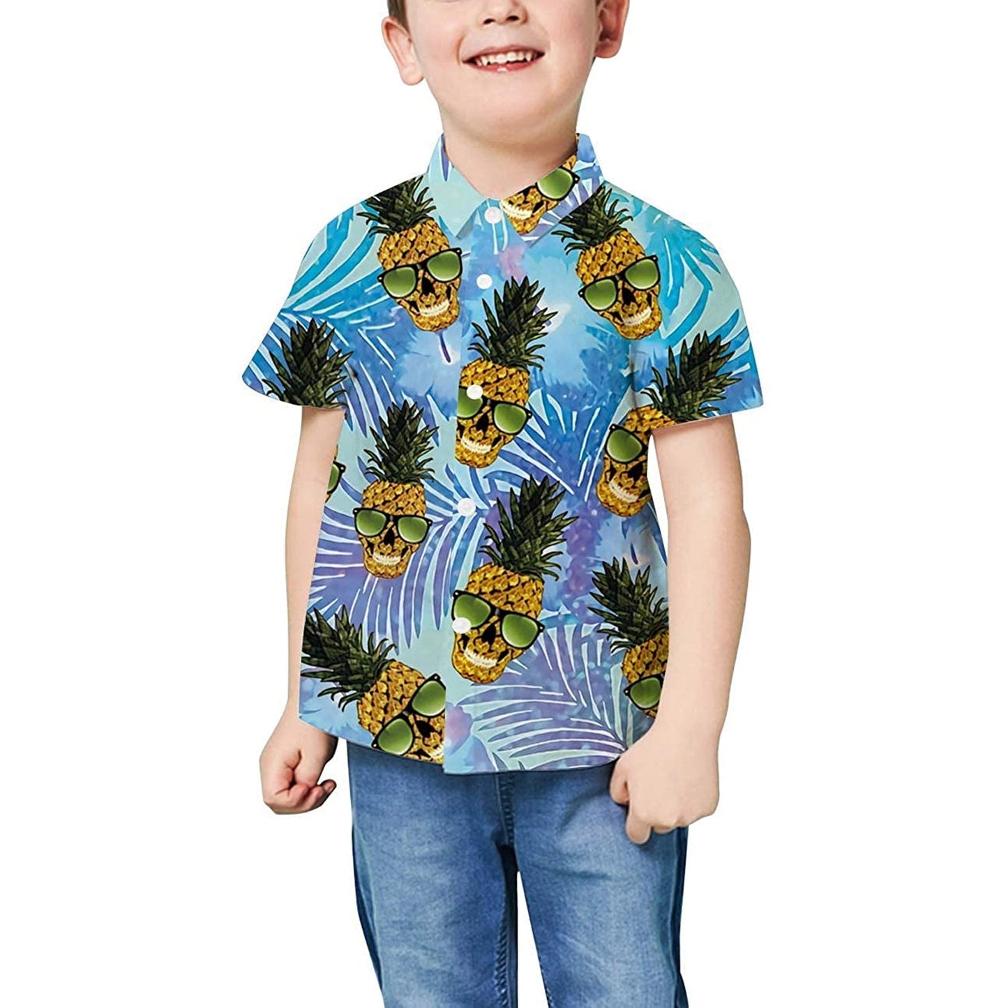 Zonnebril Schedel Ananas Grappig Peuter Hawaiiaans Shirt