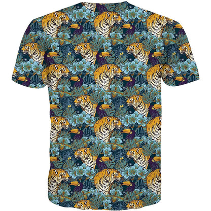 Leaf Tiger Funny T Shirt