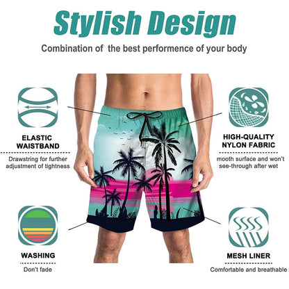 Palm Tree Funny Swim Trunks