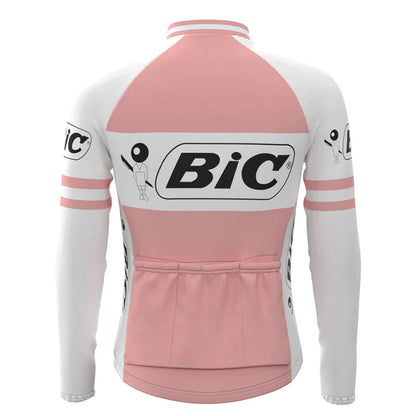 BIC Roze Vintage Lange Mouw Fietsshirt Top