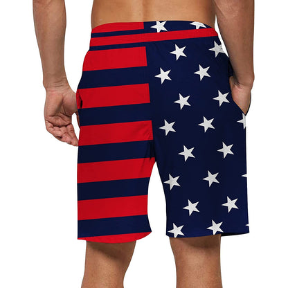 Lustige Badehose mit amerikanischer Flagge