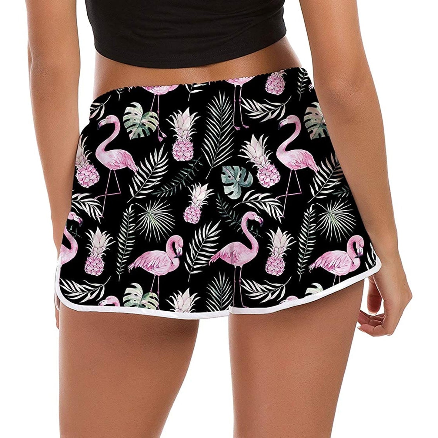 Ananas Flamingo's Grappige Board Shorts voor Vrouwen