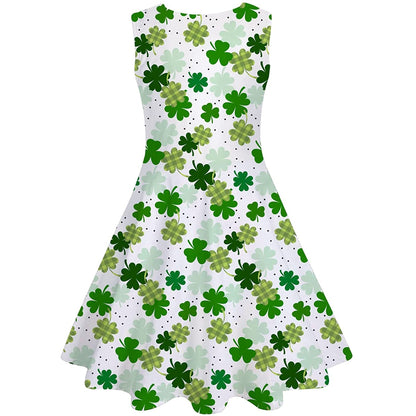 St. Patrick's Day Kleeblatt Lustiges Mädchenkleid