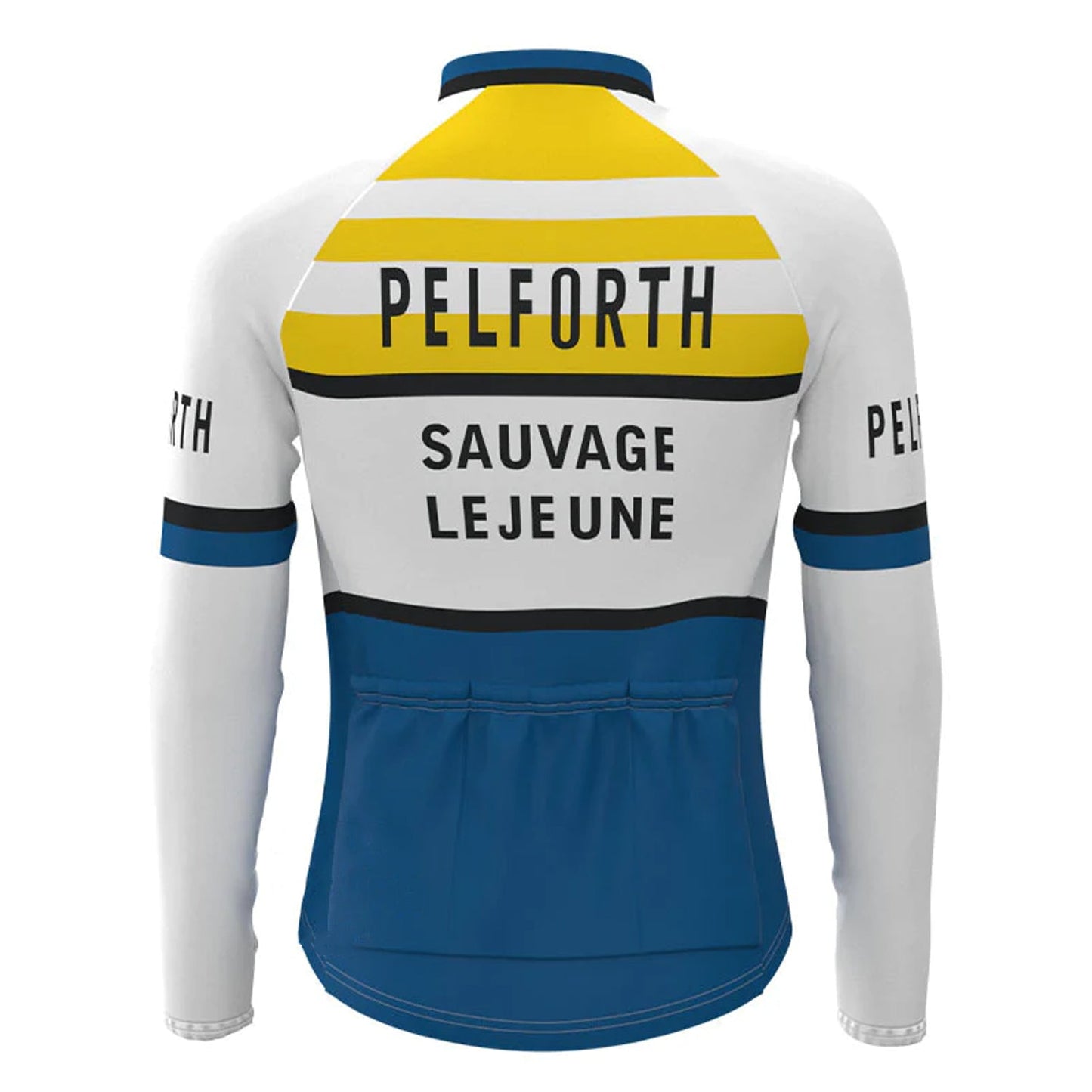 Pelforth Sauvage Lejeune Langarm-Radtrikot-Set passend zum Set