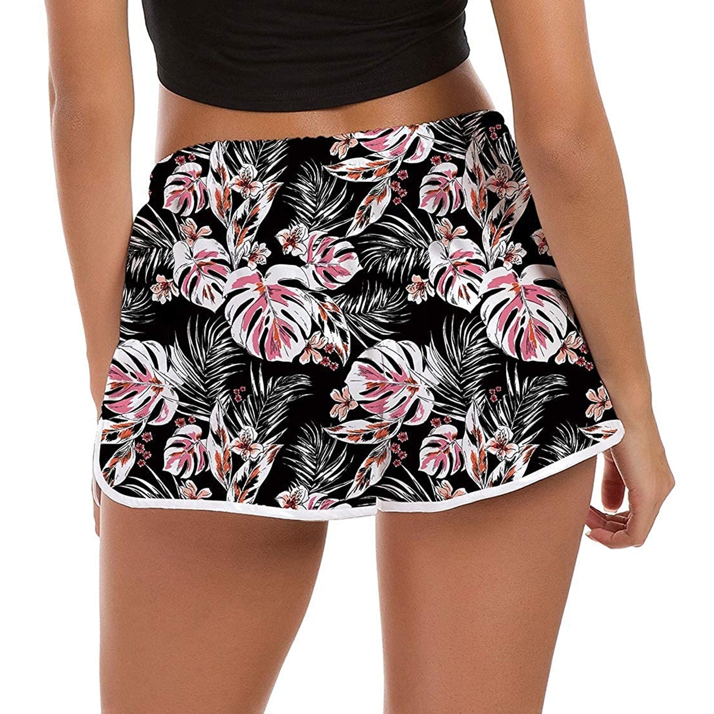 Palm Leaf Funny Board Shorts for Women