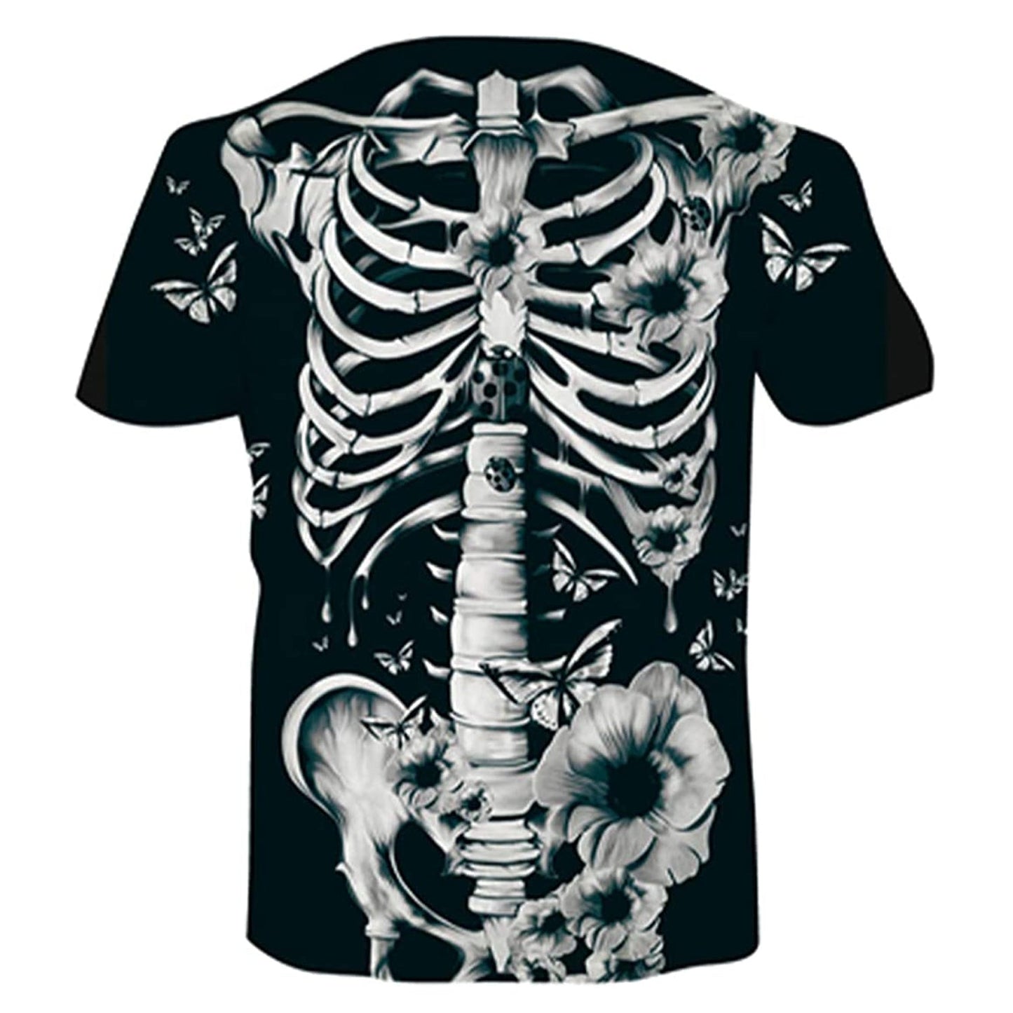 Skelett Blumen Halloween T Shirt