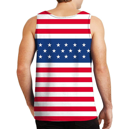 Patriottische Amerikaanse vlag grappige tanktop