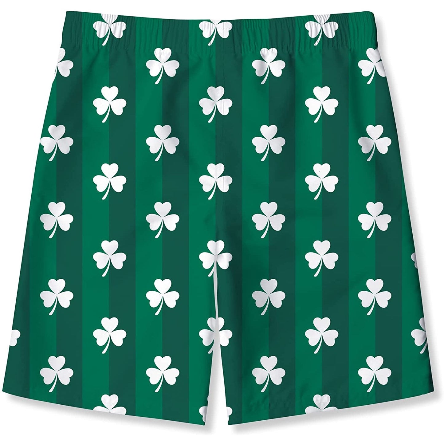 Grüne Badehose für Jungen mit Kleeblatt-Motiv zum St. Patrick's Day