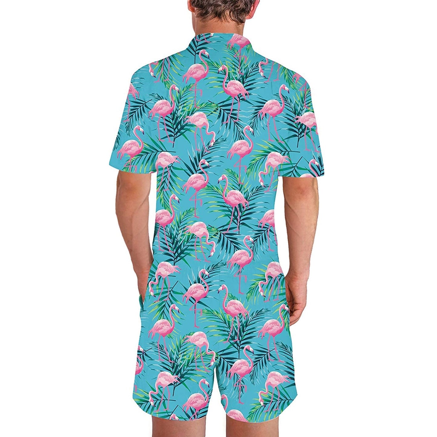 Roze Flamingo Romper voor Mannen