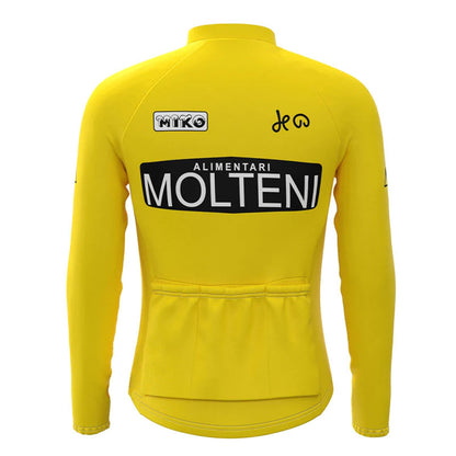 Molteni – Passendes Set aus langärmeligem Radtrikot in Gelb