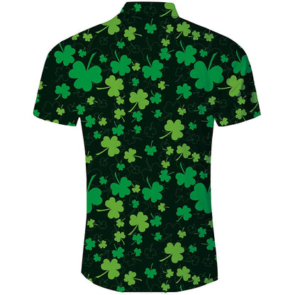 St. Patrick's Day Groene Klaver Grappig Hawaiiaans Shirt