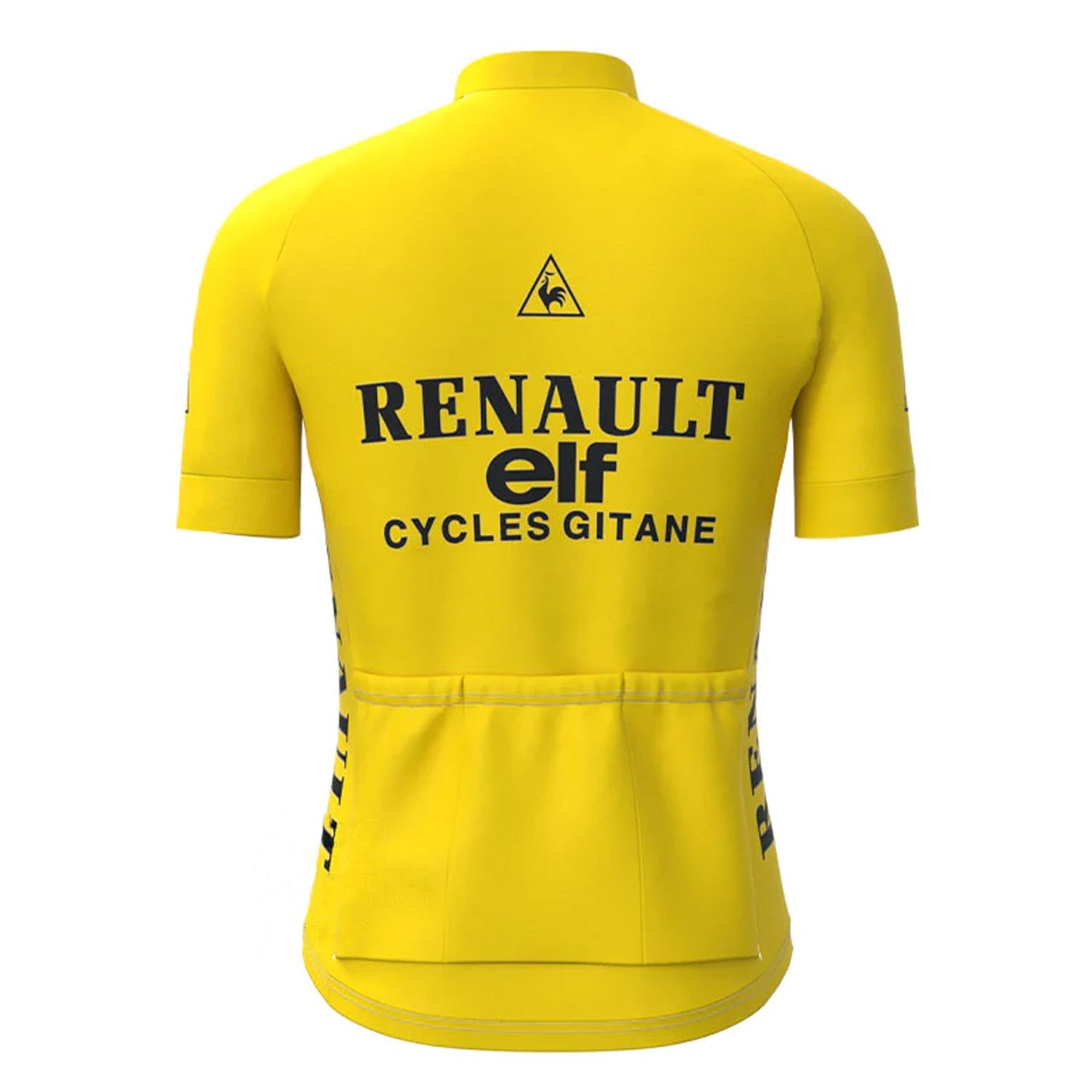 Renault ELF Geel Vintage Korte Mouw Fietsshirt Top